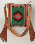American Darling Saddle Blanket Genuine Leather Women Bag Western Handbag Purse