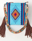 American Darling Saddle Blanket Genuine Leather Women Bag Western Handbag Purse