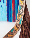 American Darling Saddle Blanket Genuine Leather Women Bag Western Handbag Purse