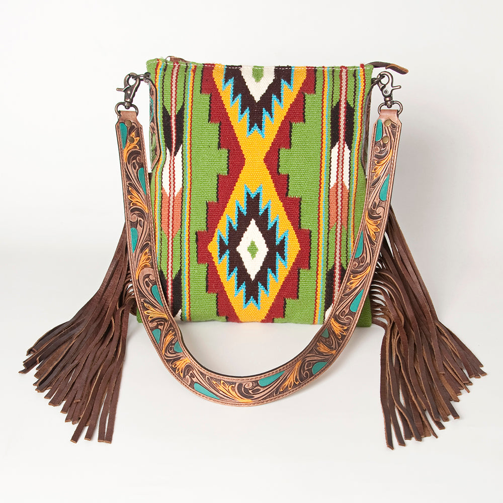 American Darling Saddle Blanket Genuine Leather Women Bag Western Handbag Purse