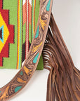 American Darling Saddle Blanket Genuine Leather Women Bag Western Handbag Purse