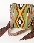 American Darling Saddle Blanket Genuine Leather Women Bag Western Handbag Purse
