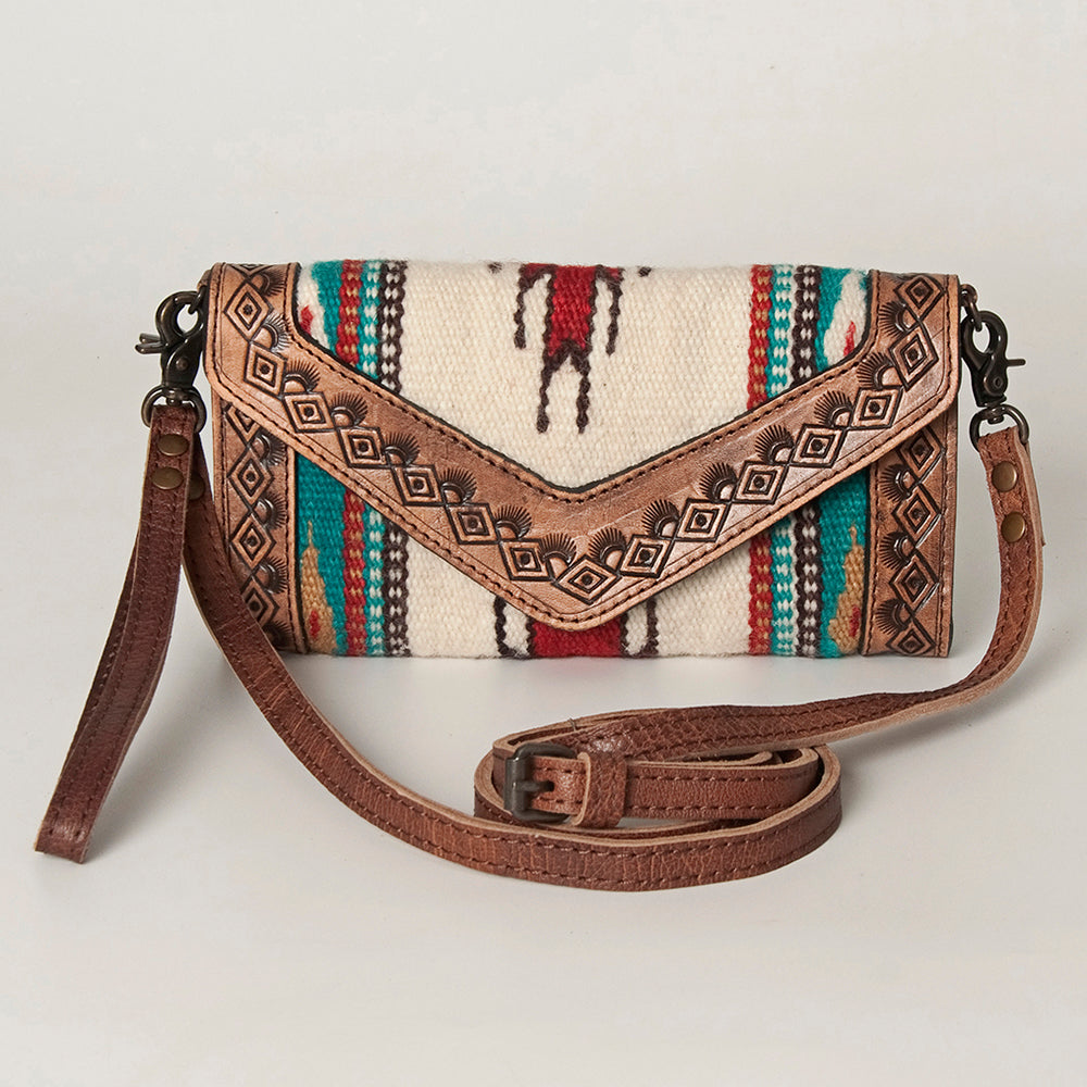 American Darling Hand Tooled Saddle Blanket Genuine Leather Women Bag Western Handbag Purse