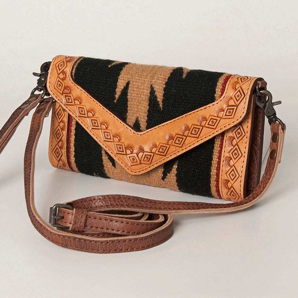 American Darling Hand Tooled Saddle Blanket Genuine Leather Women Bag Western Handbag Purse