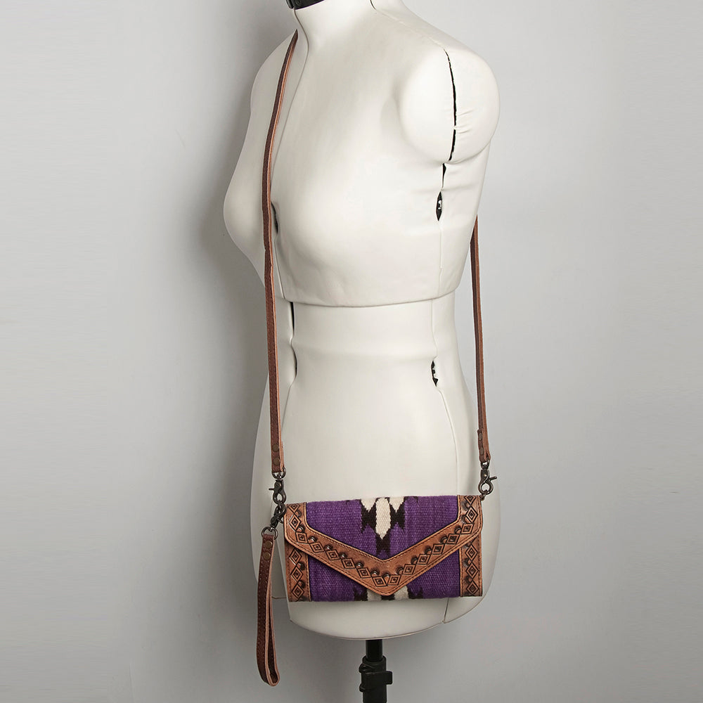 American Darling Hand Tooled Saddle Blanket Genuine Leather Women Bag Western Handbag Purse