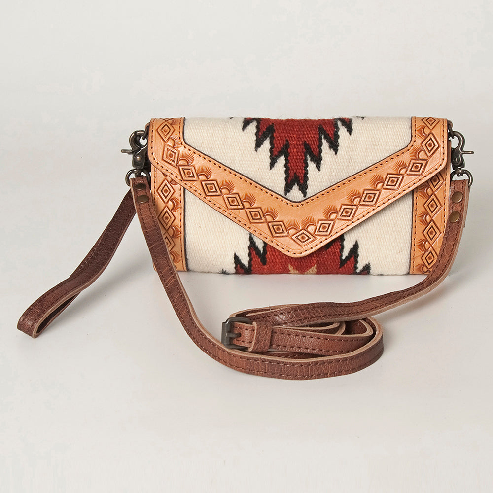 American Darling Hand Tooled Saddle Blanket Genuine Leather Women Bag Western Handbag Purse