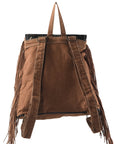 OHLAY KB328 Backpack Upcycled Canvas Hair-On Genuine Leather women bag western handbag purse