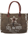 OHLAY KB333 TOTE Upcycled Canvas Genuine Leather women bag western handbag purse