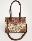 American Darling ADBG907 Tote Hand Tooled Hair-On Genuine Leather Women Bag Western Handbag Purse