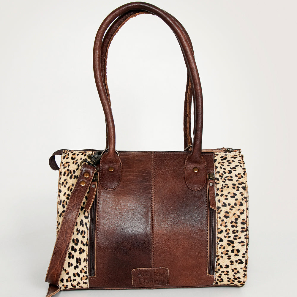 American Darling ADBG907 Tote Hand Tooled Hair-On Genuine Leather Women Bag Western Handbag Purse