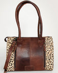 American Darling ADBG907 Tote Hand Tooled Hair-On Genuine Leather Women Bag Western Handbag Purse