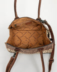 American Darling ADBG907 Tote Hand Tooled Hair-On Genuine Leather Women Bag Western Handbag Purse