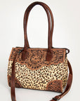 American Darling ADBG907 Tote Hand Tooled Hair-On Genuine Leather Women Bag Western Handbag Purse