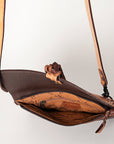 American Darling ADBG908 Small Crossbody Hand Tooled Genuine Leather Women Bag Western Handbag Purse