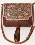 American Darling ADBG909 Clutch Hand Tooled Genuine Leather Women Bag Western Handbag Purse