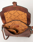 American Darling ADBG909 Clutch Hand Tooled Genuine Leather Women Bag Western Handbag Purse