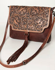 American Darling ADBG909 Clutch Hand Tooled Genuine Leather Women Bag Western Handbag Purse