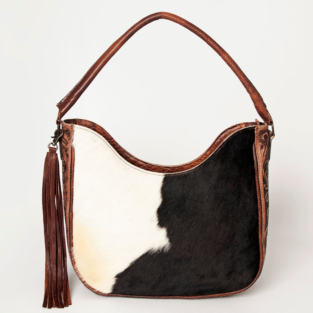 American Darling ADBG928 Hobo Hand Tooled Hair-On Genuine Leather Women Bag Western Handbag Purse