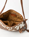 American Darling ADBG931 Crossbody Hand Tooled Hair-On Genuine Leather Women Bag Western Handbag Purse