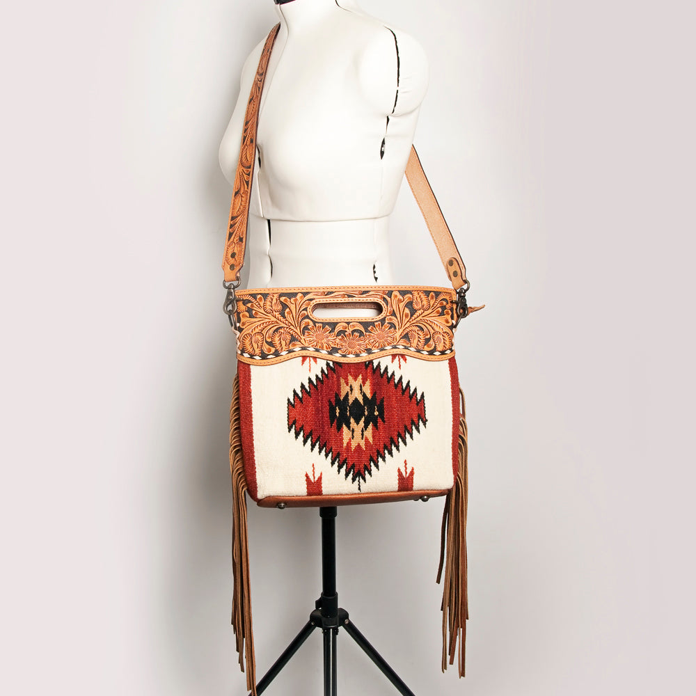 American Darling Clutch Hand Tooled Hair On Genuine Leather Women Bag Western Handbag Purse