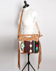 American Darling Clutch Hand Tooled Hair On Genuine Leather Women Bag Western Handbag Purse