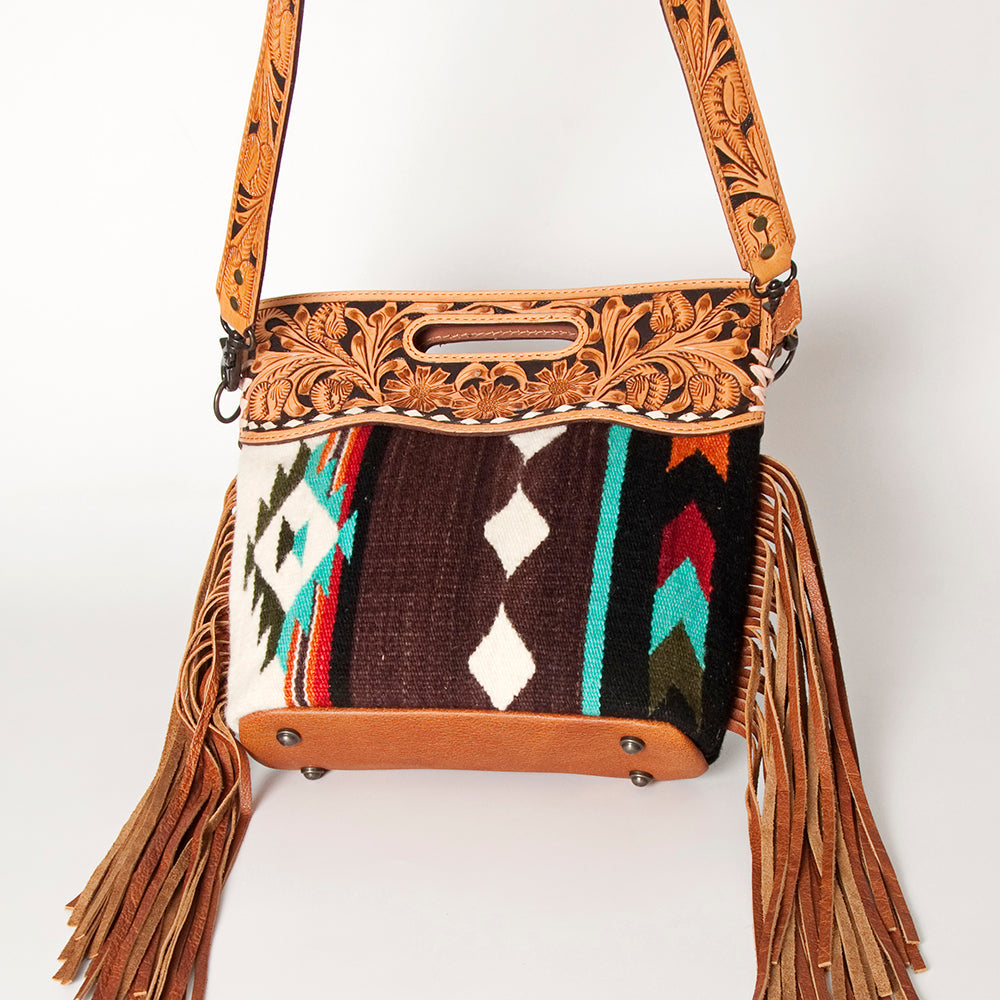 American Darling Clutch Hand Tooled Hair On Genuine Leather Women Bag Western Handbag Purse
