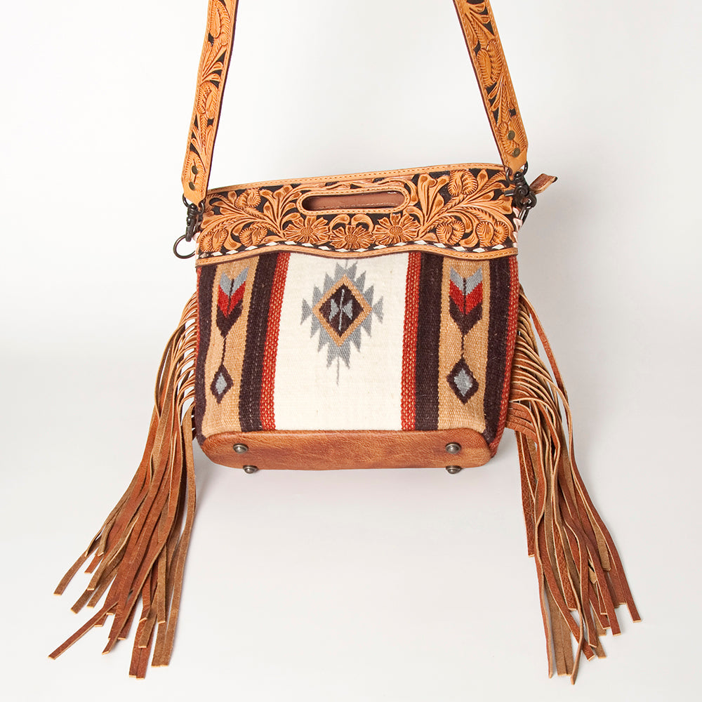 American Darling Clutch Hand Tooled Hair On Genuine Leather Women Bag Western Handbag Purse