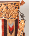 American Darling Clutch Hand Tooled Hair On Genuine Leather Women Bag Western Handbag Purse