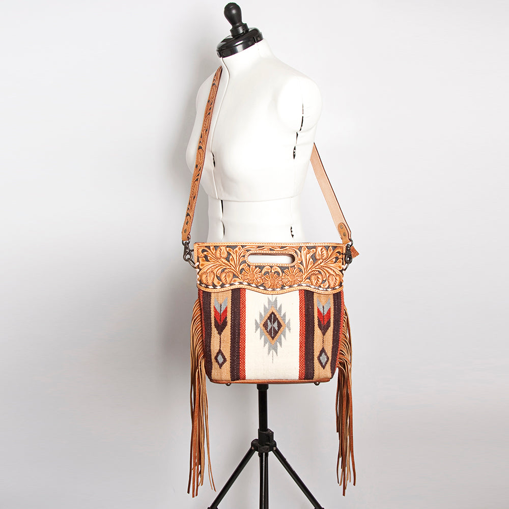 American Darling Clutch Hand Tooled Hair On Genuine Leather Women Bag Western Handbag Purse