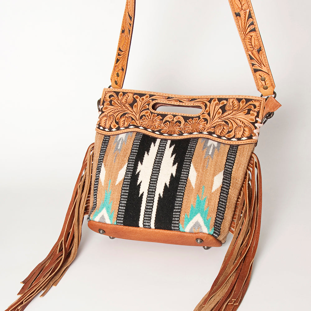 American Darling Clutch Hand Tooled Hair On Genuine Leather Women Bag Western Handbag Purse