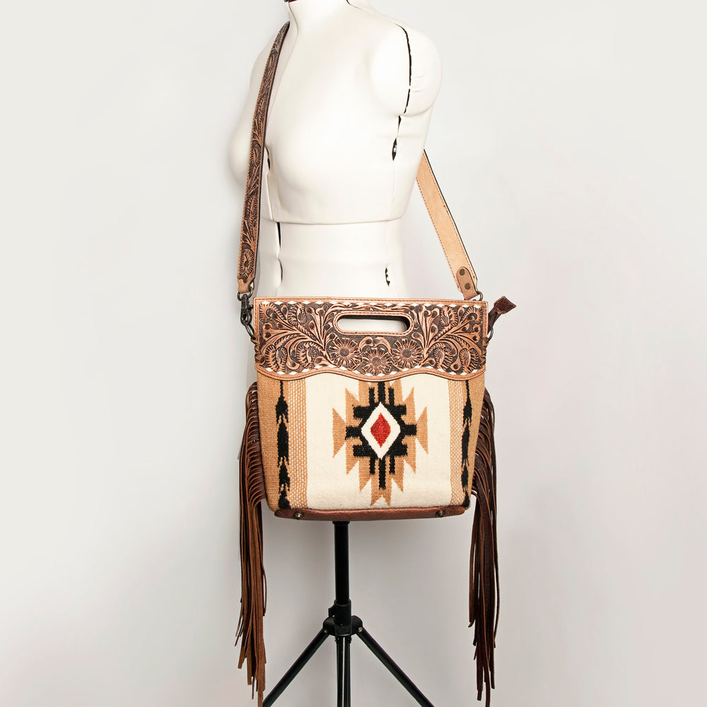 American Darling Clutch Hand Tooled Hair On Genuine Leather Women Bag Western Handbag Purse
