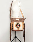 American Darling Clutch Hand Tooled Hair On Genuine Leather Women Bag Western Handbag Purse