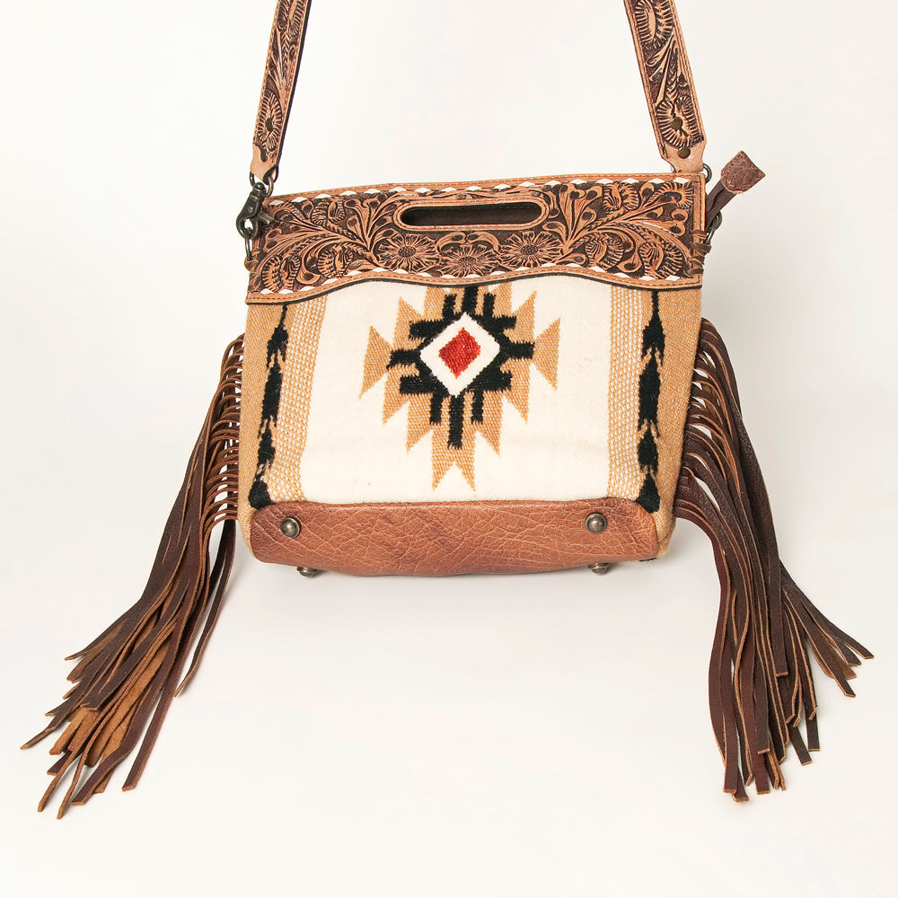 American Darling Clutch Hand Tooled Hair On Genuine Leather Women Bag Western Handbag Purse