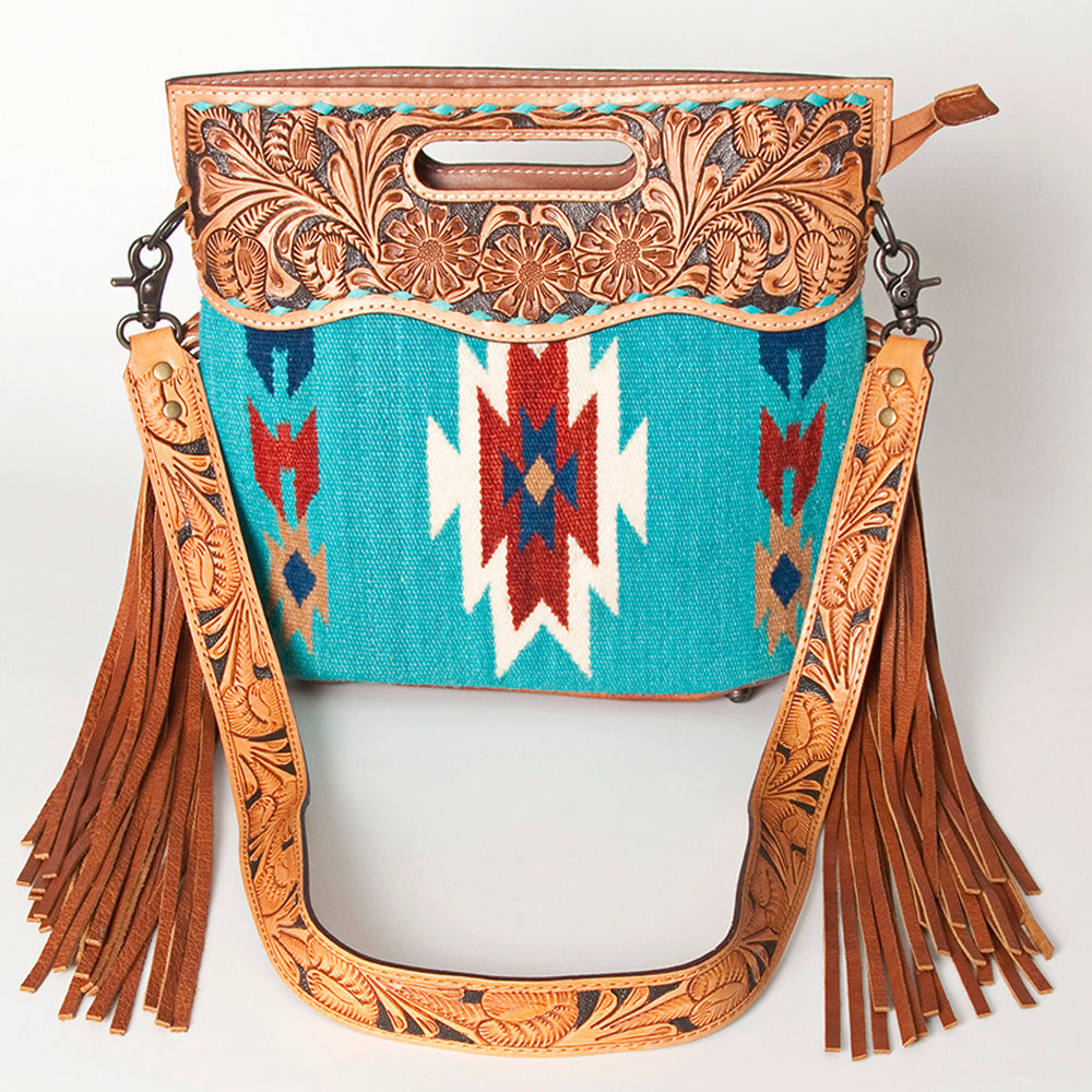 American Darling Clutch Hand Tooled Hair On Genuine Leather Women Bag Western Handbag Purse