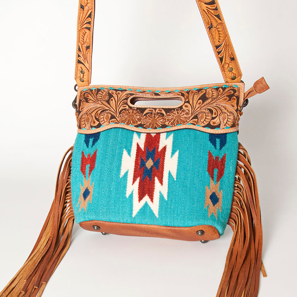 American Darling Clutch Hand Tooled Hair On Genuine Leather Women Bag Western Handbag Purse