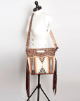 American Darling Clutch Hand Tooled Hair On Genuine Leather Women Bag Western Handbag Purse