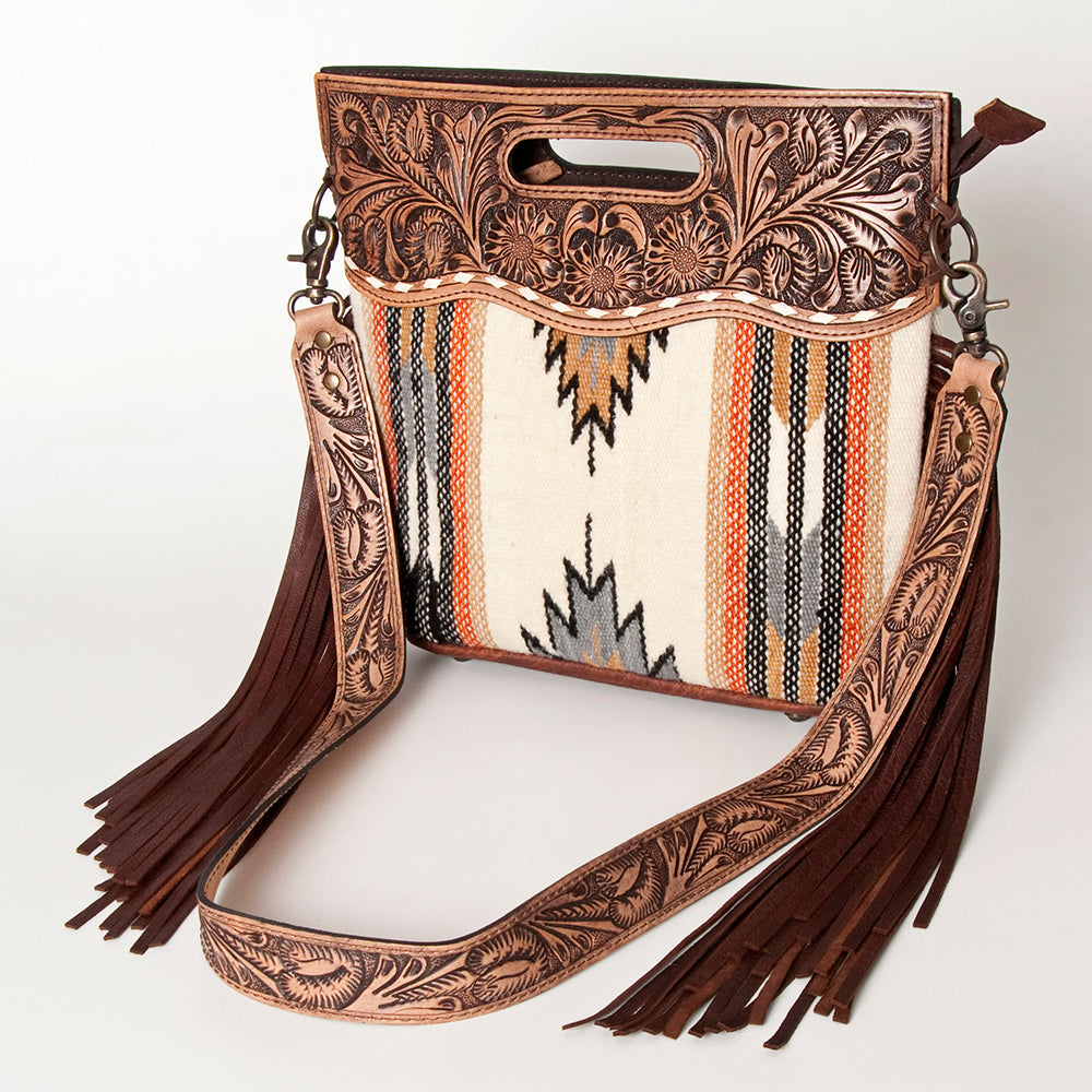 American Darling Clutch Hand Tooled Hair On Genuine Leather Women Bag Western Handbag Purse