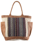 OHLAY KB312 TOTE Upcycled Wool Upcycled Canvas Genuine Leather women bag western handbag purse