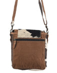 OHLAY MESSENGER Upcycled Wool Upcycled Canvas Hair-on Genuine Leather women bag western handbag purse