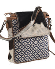 OHLAY MESSENGER Upcycled Wool Upcycled Canvas Hair-on Genuine Leather women bag western handbag purse