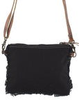 OHLAY KB336 Cross Body Upcycled Canvas Genuine Leather women bag western handbag purse