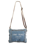 OHLAY KB337 Cross Body 100% cotton Denim Genuine Leather women bag western handbag purse