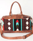 American Darling Duffel Saddle Blanket Genuine Leather Women Bag Western Handbag Purse