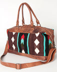 American Darling Duffel Saddle Blanket Genuine Leather Women Bag Western Handbag Purse