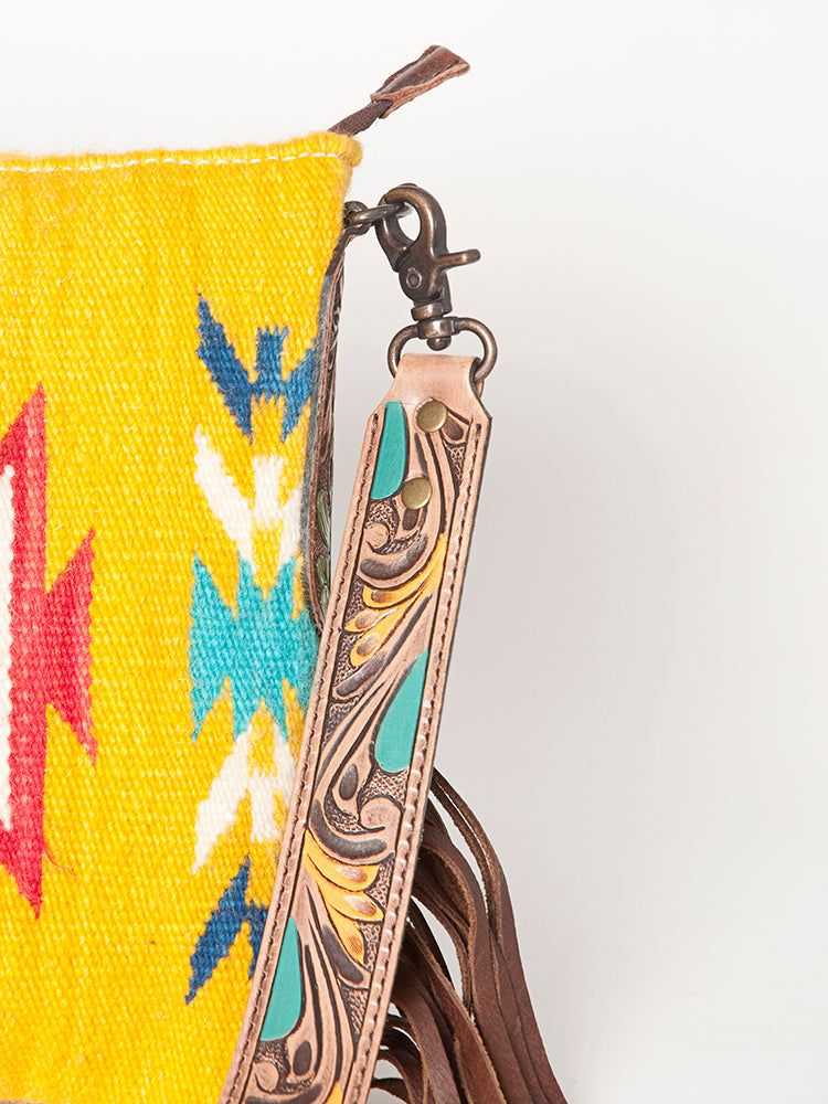 American Darling Hand Tooled Saddle Blanket Genuine Leather Women Bag Western Handbag Purse