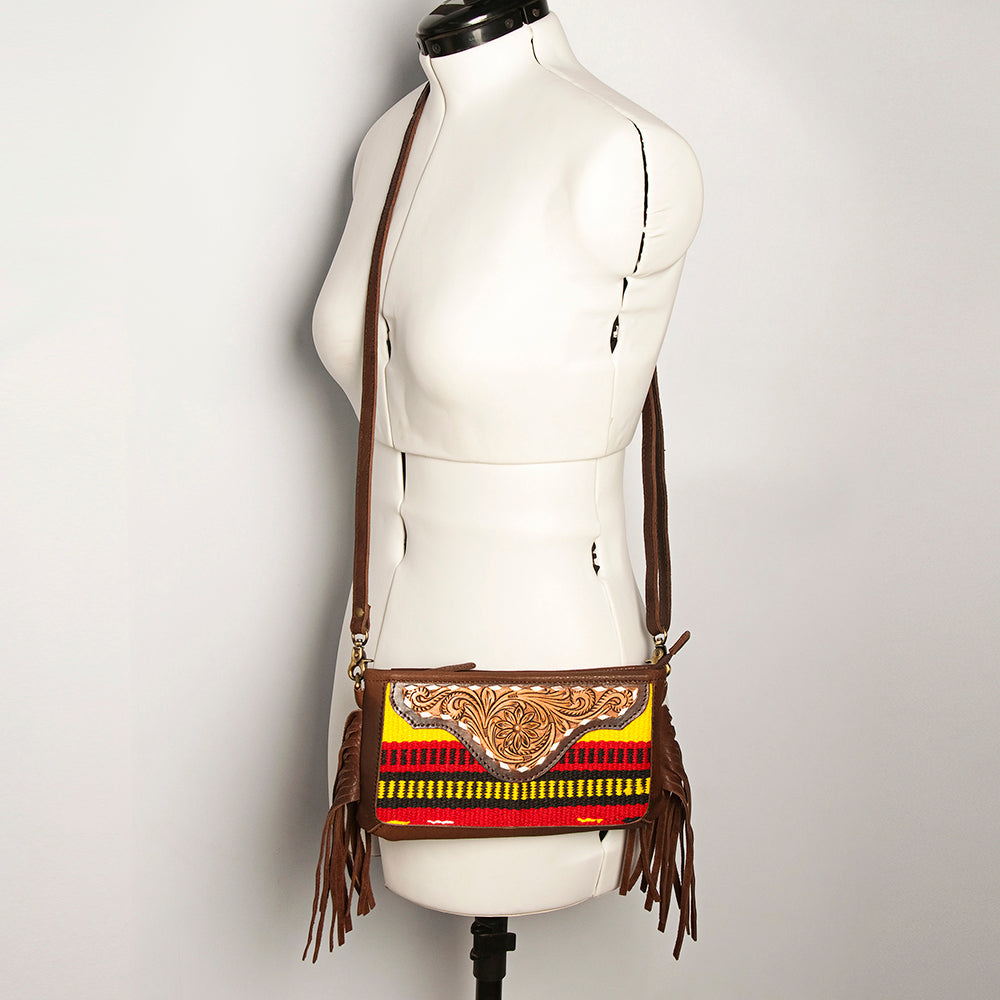 American Darling Small Crossbody Hand Tooled Saddle Blanket Genuine Leather Women Bag Western Handbag Purse