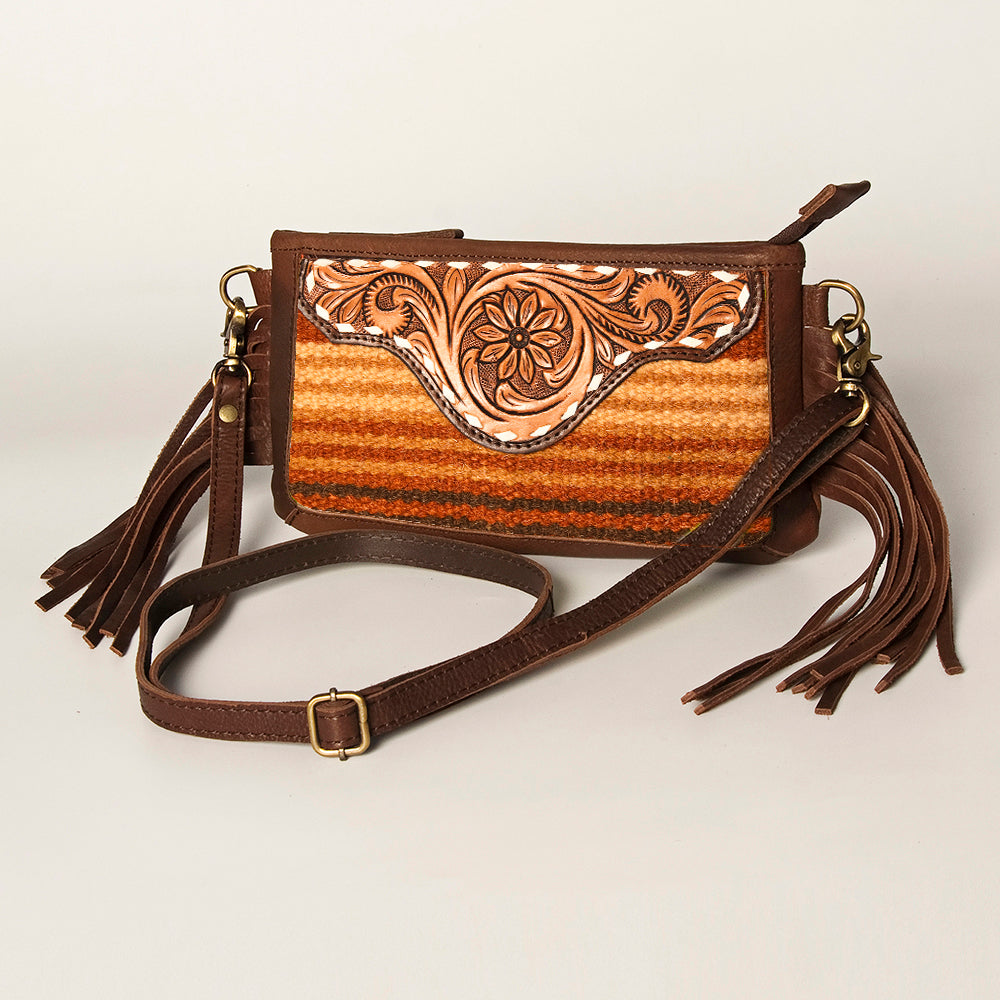 American Darling Small Crossbody Hand Tooled Saddle Blanket Genuine Leather Women Bag Western Handbag Purse