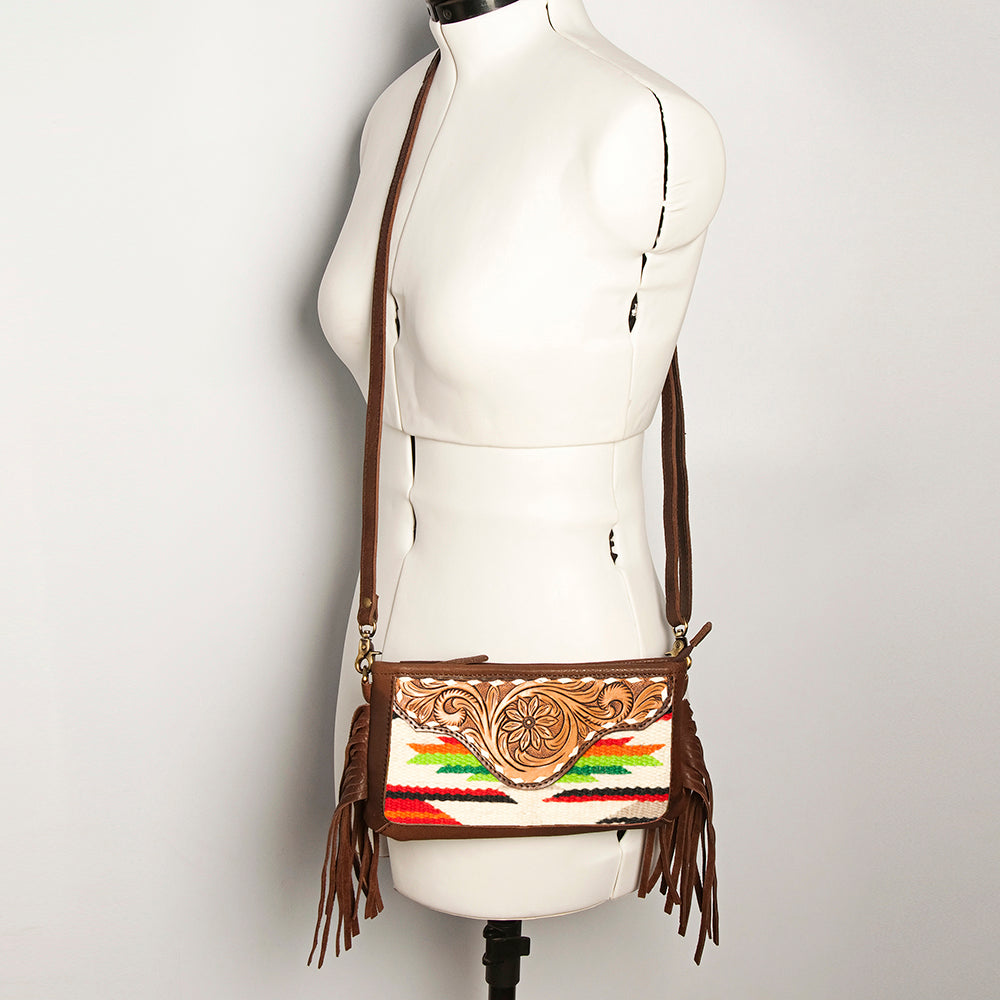 American Darling Small Crossbody Hand Tooled Saddle Blanket Genuine Leather Women Bag Western Handbag Purse