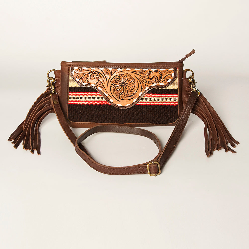 American Darling Small Crossbody Hand Tooled Saddle Blanket Genuine Leather Women Bag Western Handbag Purse