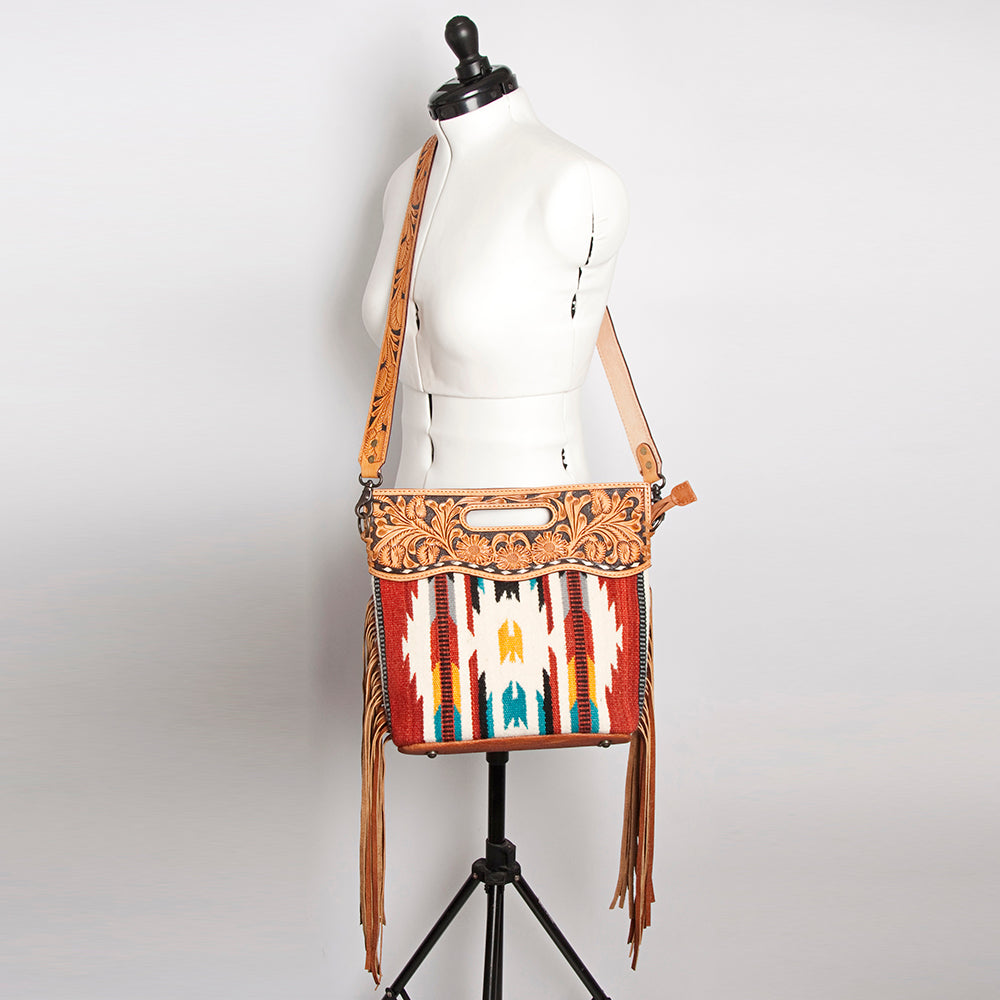 American Darling Clutch Hand Tooled Hair On Genuine Leather Women Bag Western Handbag Purse